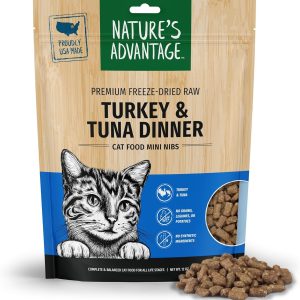 Raw Turkey & Tuna Dinner Cat Food Mini Nibs, 12 oz