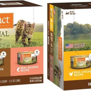 Cat Food, Grain Free Recipe - Variety Pack, 5.5 Ounce (Pack of 12)