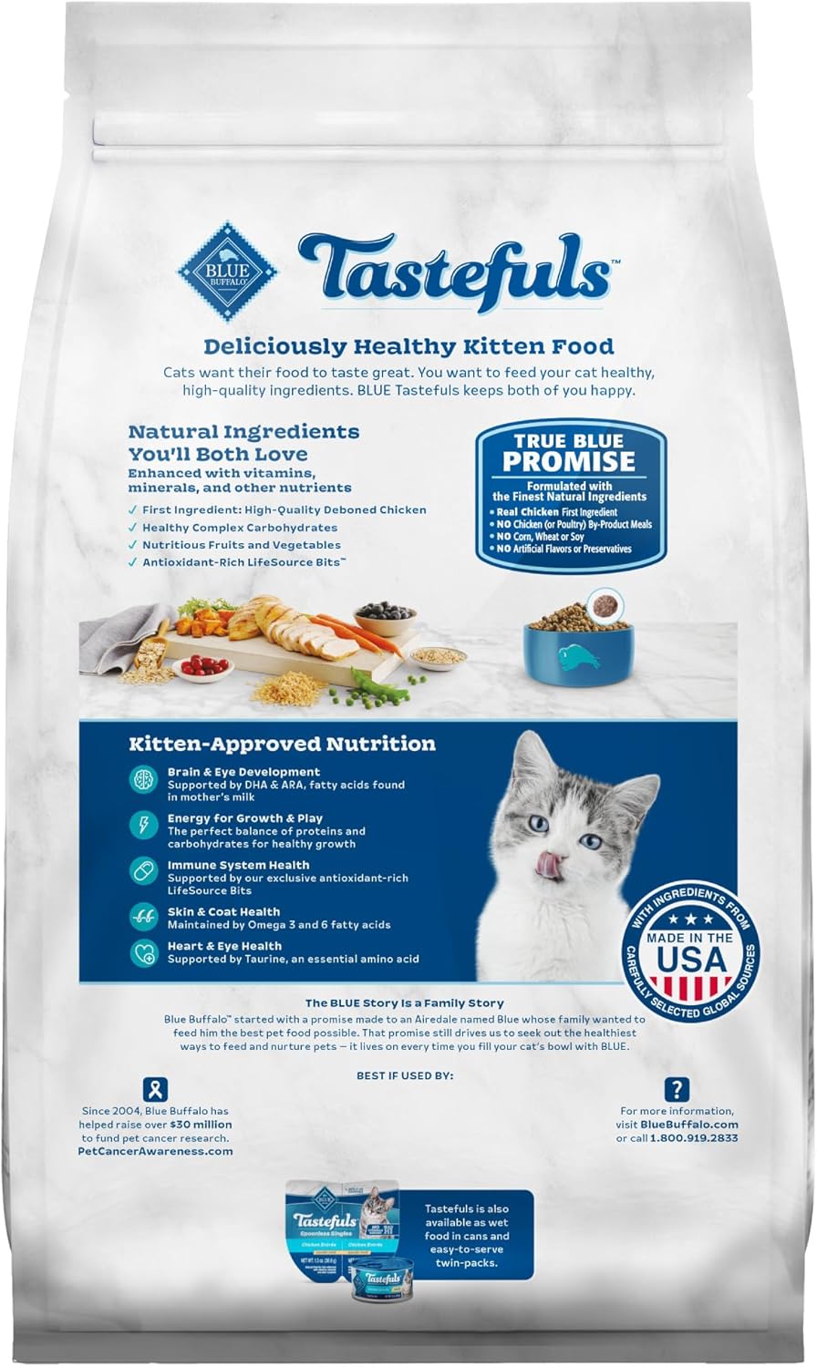 Tastefuls Kitten Food With DHA Dry Cat Food 3-lb - Image 3
