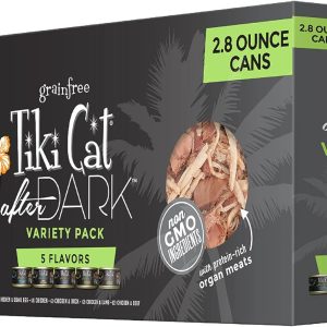 Tiki Cat After Dark, Variety Pack, High-Protein 2.8 oz. Cans(Pack of 12)